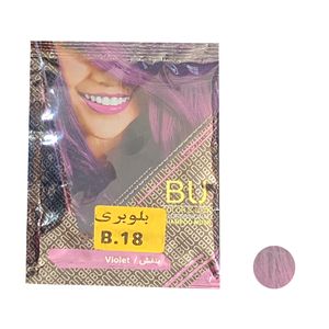 شامپو رنگ مو بی یو مدل b.18 حجم 30 میلی لیتر رنگ بلوبری